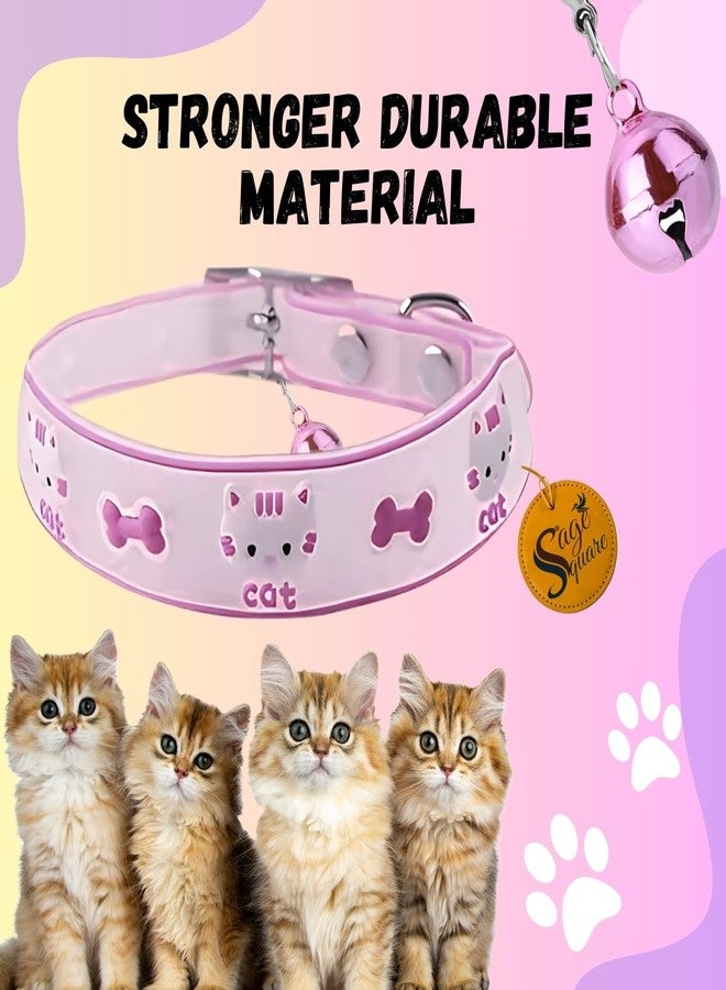 Sage Square Cat Face Glowing & Comfortable Cat Collar with Kitty Charm - Adjustable, Safe, Durable, Perfect for Kitten, Cat, Dog & Puppy, Quick-Release Buckle, Ideal for Training and Everyday Use - Image 5